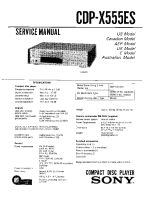 Sony CDP-X555-ES - Service Manual 
